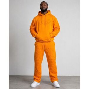 Black Pike Tracksuit Set Mens M Orange Stay Humble Stay Hungry Fleece Streetwear